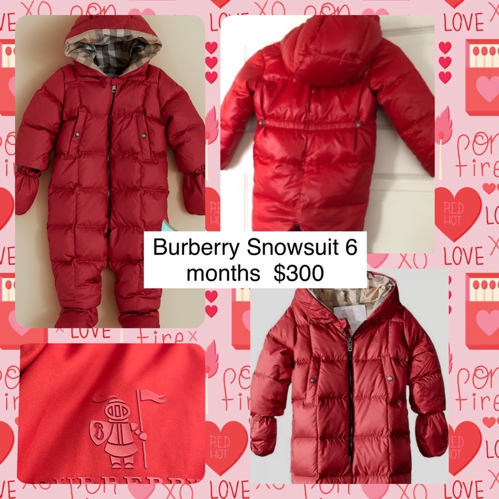 NWOT Infant Burberry snowsuit size 3/6 months